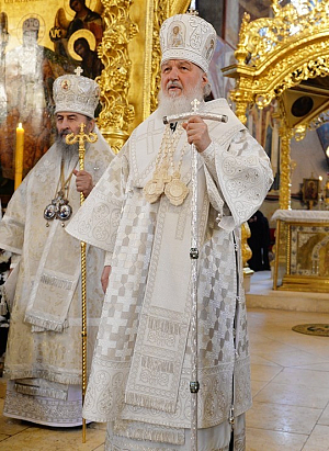 Патриаршее поздравление Блаженнейшему митрополиту Киевскому Онуфрию с днем тезоименитства