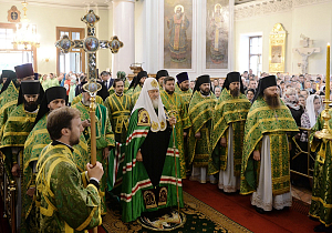 В день памяти св. блгв. кн. Даниила Московского  Патриарх Кирилл совершил Литургию в Даниловом монастыре