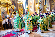 В день памяти преподобного Пимена Угрешского Патриарший наместник Московской митрополии совершил Литургию в Николо-Угрешском монастыре