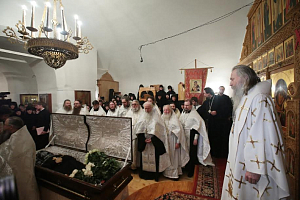 В Заиконоспасском монастыре прошло отпевание  наместника обители архимандрита Петра (Афанасьева)