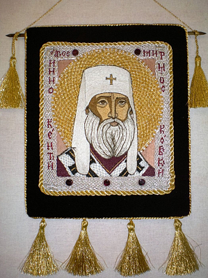 Сестры Скорбященской обители в Нижнем Тагиле вышили этот образ в подарок епископу Иннокентию в бытность его епископом Нижнетагильским