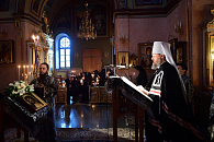 В среду первой седмицы Великого поста митрополит Воскресенский Григорий совершил чтение Великого покаянного канона в Покровском монастыре Москвы
