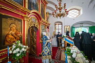 Председатель Синодального отдела по монастырям и монашеству возглавил престольный праздник в честь Образа Нерукотворного Спаса в Зачатьевском монастыре Москвы 