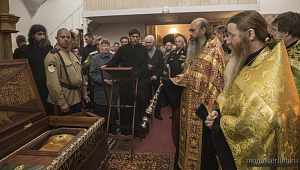 В скиту Данилова монастыря в дер. Ново-Волково прихожане и паломники поклонились мощам св. прав. Феодора Ушакова