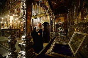 В пятницу первой седмицы Предстоятель Русской Церкви совершил Литургию в Троице-Сергиевой лавре