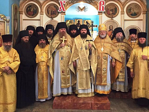 Архиепископ Феофилакт совершил Литургию в Успенском Второафонском Бештаугорском монастыре