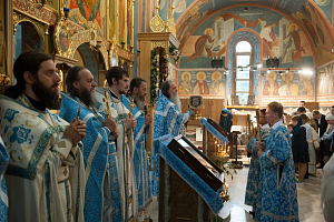В храме в честь Явления Пресвятой Богородицы прп. Сергию Радонежскому на подворье Троице-Сергиевой лавры при доме-интернате для слепоглухих детей встретили престольный праздник