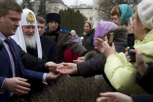 В день памяти благоверного князя Даниила Московского Святейший Патриарх Кирилл совершил Литургию Преждеосвященных Даров в Даниловом ставропигиальном монастыре