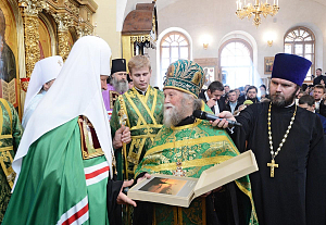 В день памяти прп. Амвросия Оптинского Предстоятель Русской Церкви освятил Введенский собор Оптиной пустыни и возглавил хиротонию архимандрита Серапиона (Колосницина) во епископа Кокшетауского и Акмолинского