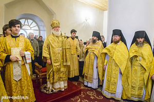  Митрополит Евсевий возглавил престольный праздник в Иоанно-Богословском Савво-Крыпецком монастыре Псковской епархии