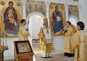 В рамках празднования 700-летия прп. Сергия Радонежского архиепископ Сергиево-Посадский Феогност совершил Литургию в Покровском Хотькове монастыре