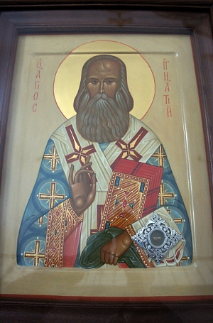 Артемиево-Веркольскому монастырю Архангельской епархии передали икону свт. Игнатия (Брянчанинова) с частицей мощей