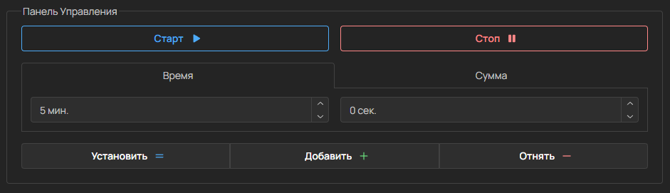 Панель управления