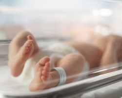 В Рязанском перинатальном центре родился богатырь весом пять килограммов CuteLittleCaucasianNewbornBabyLyingInBassinetInA