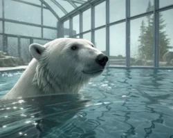 Гости Московского зоопарка наслаждаются видео купания белого медведя от Терпей из Перми gosti moskovskogo zooparka naslazhdayutsya video kupaniya belogo medvedya ot terpej iz permi-t-nw-ru-174895269000-0