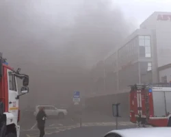 В Пушкине на Ярославском шоссе МЧС России справляется с пожаром v pushkine na yaroslavskom shosse mchs rossii spravlyaetsya s pozharom-t-nw-ru-0