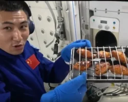 Китайские космонавты устраивают барбекю на станции «Тяньгун» kitajskie kosmonavty ustraivayut barbekyu na stanczii tyangun-t-nw-ru-0