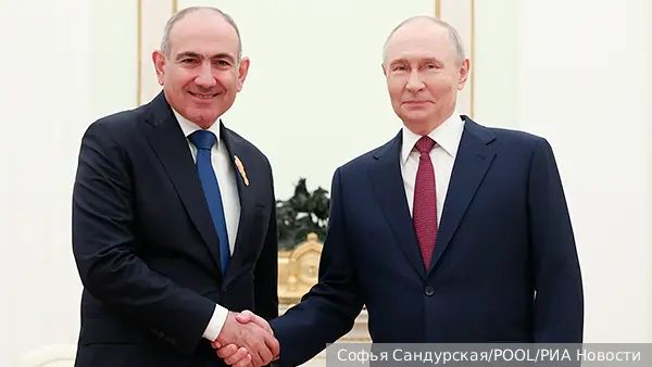 Путин поздравил Пашиняна с днем рождения