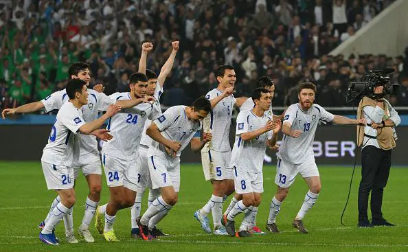 Футболисты сборной Узбекистана ( Anvar Ilyasov / Getty Images)