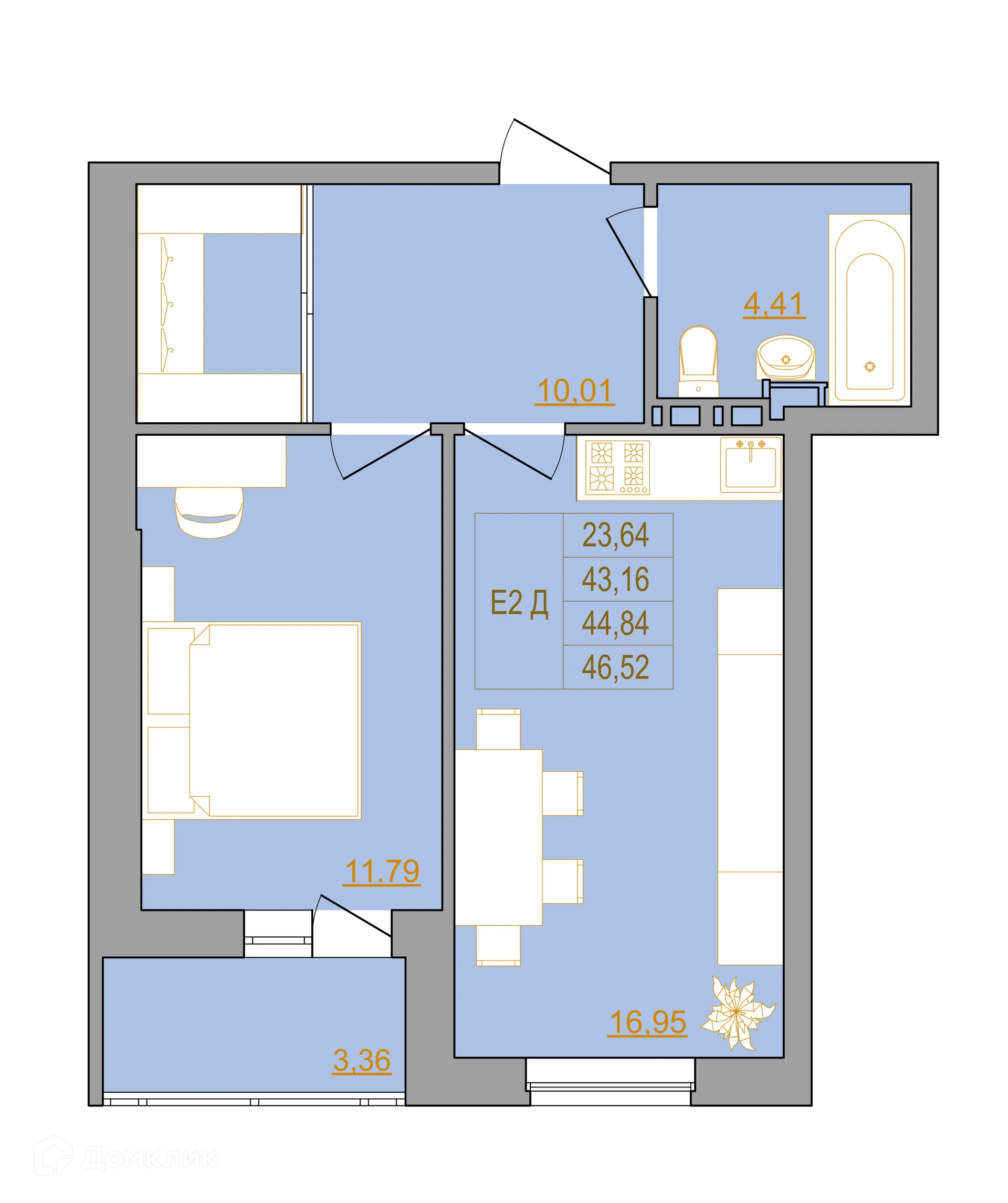 Фото квартиры в ЖК Новый Горизонт