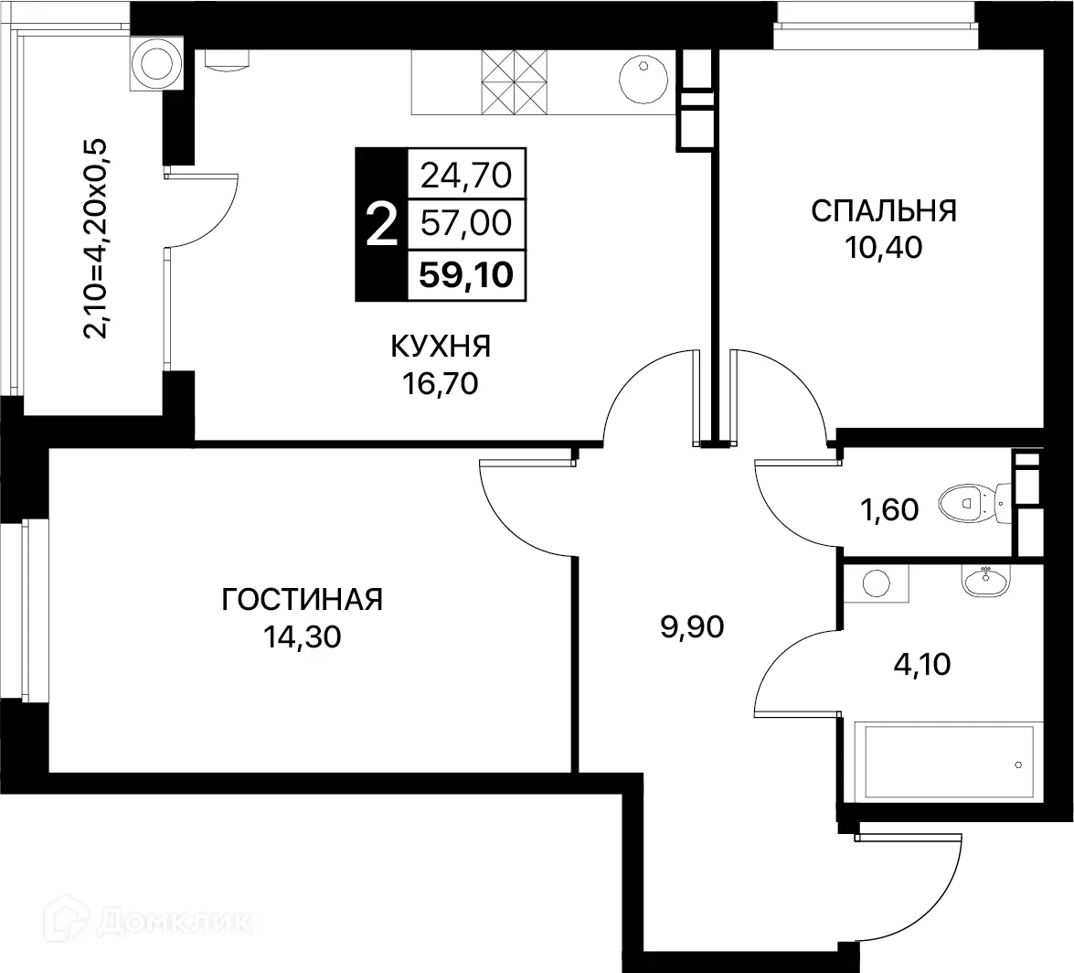 Фото квартиры в ЖК Smartpolét (Смартполёт)