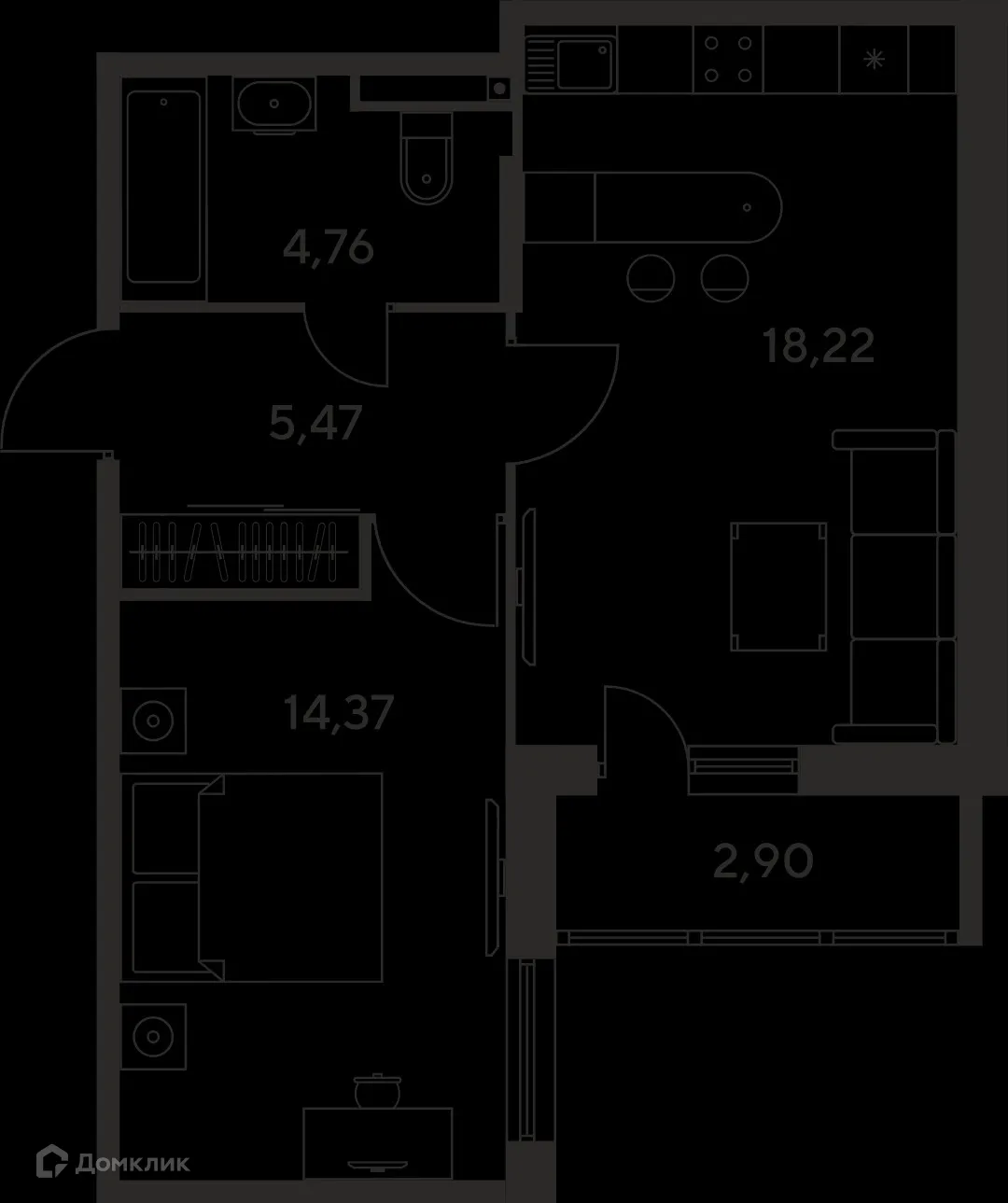 Фото квартиры в ЖК МАЛИНА ПАРК
