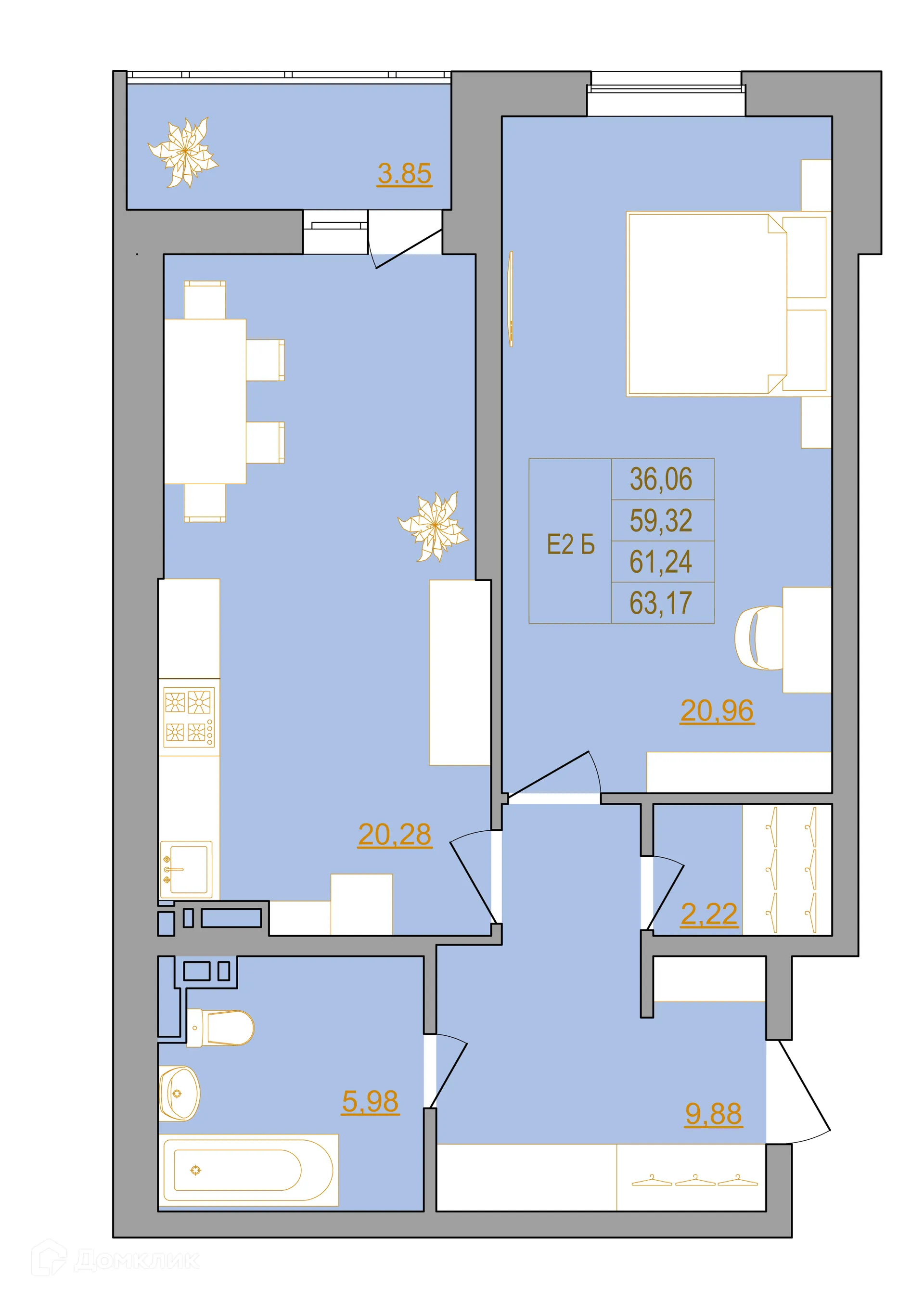 Фото квартиры в ЖК Новый Горизонт