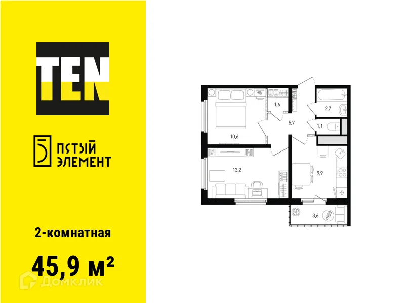 Фото квартиры в ЖК 5 элемент