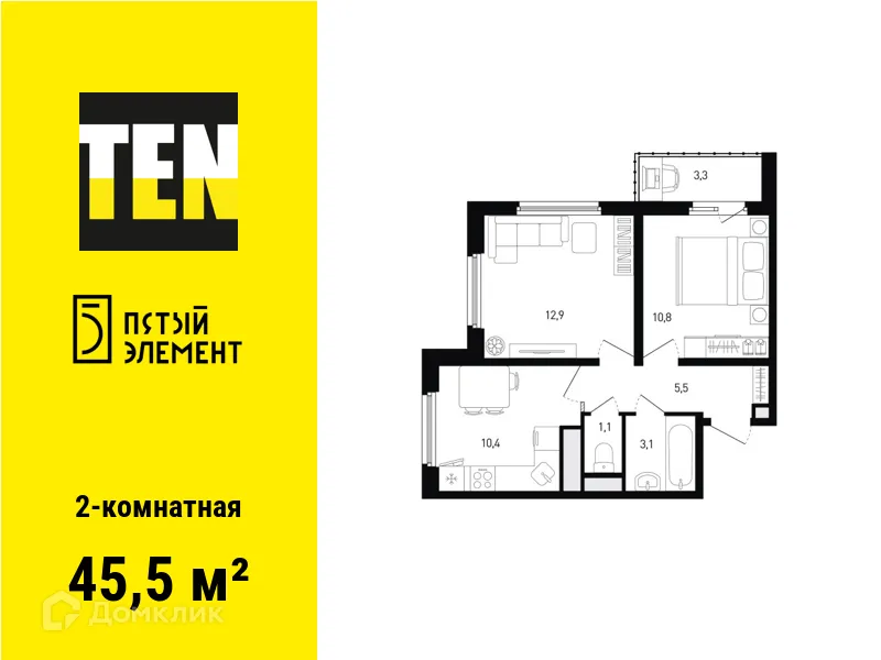 Фото квартиры в ЖК 5 элемент