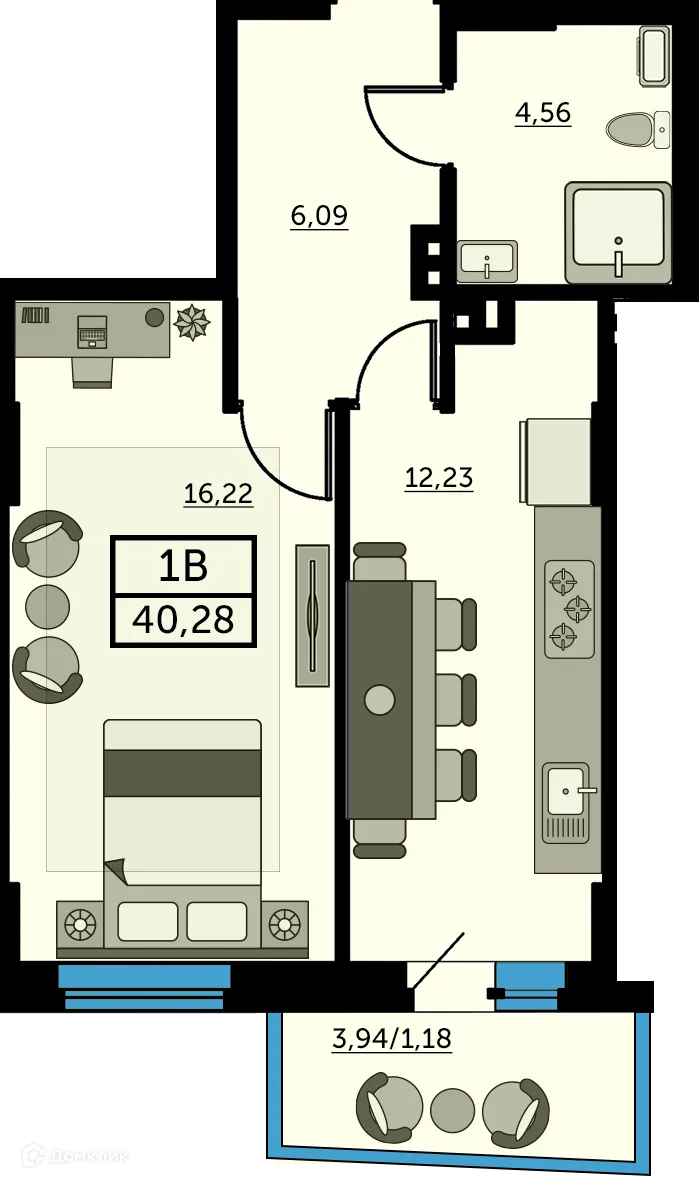 Фото квартиры в ЖК Сердце Ростова 2