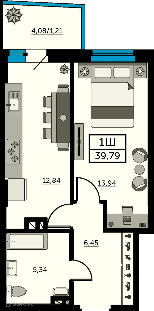 Фото квартиры в ЖК Сердце Ростова 2