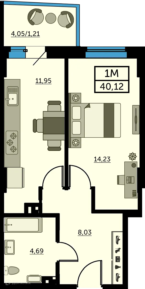Фото квартиры в ЖК Сердце Ростова 2