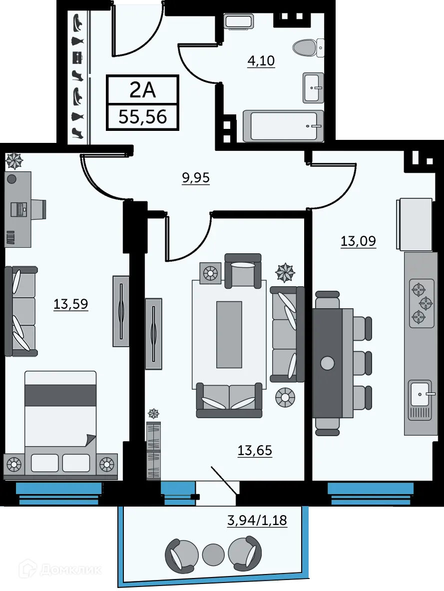 Фото квартиры в ЖК Сердце Ростова 2