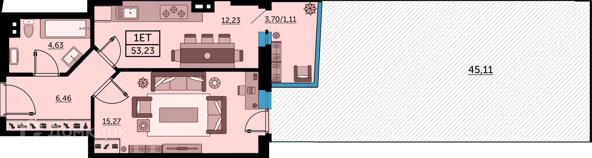 Фото квартиры в ЖК Сердце Ростова 2