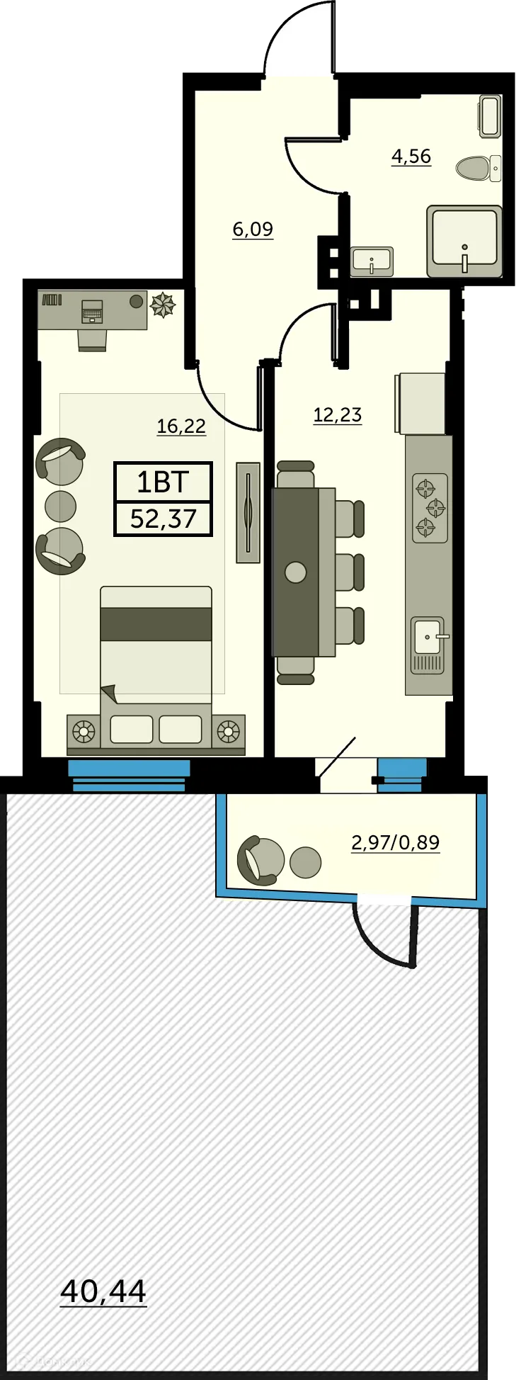 Фото квартиры в ЖК Сердце Ростова 2