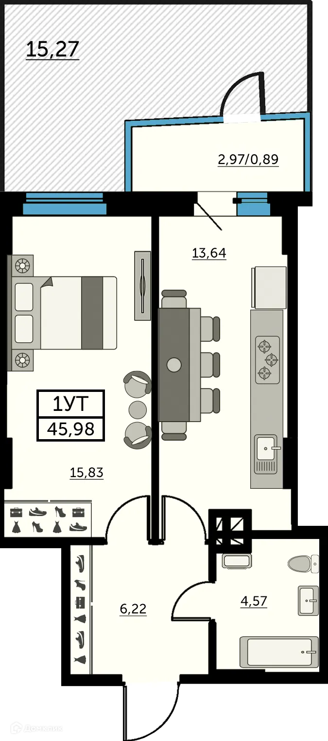 Фото квартиры в ЖК Сердце Ростова 2