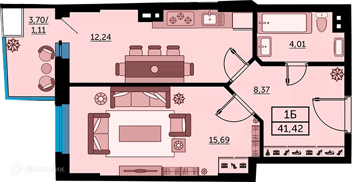 Фото квартиры в ЖК Сердце Ростова 2