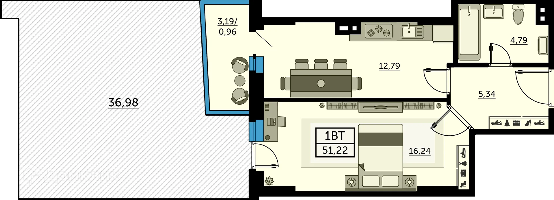 Фото квартиры в ЖК Сердце Ростова 2