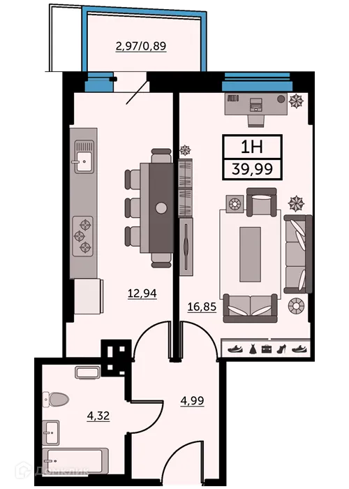 Фото квартиры в ЖК Город у Реки