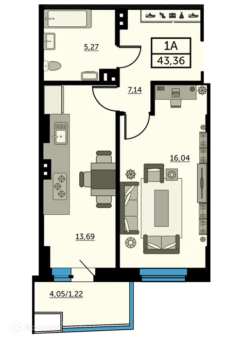 Фото квартиры в ЖК Город у Реки