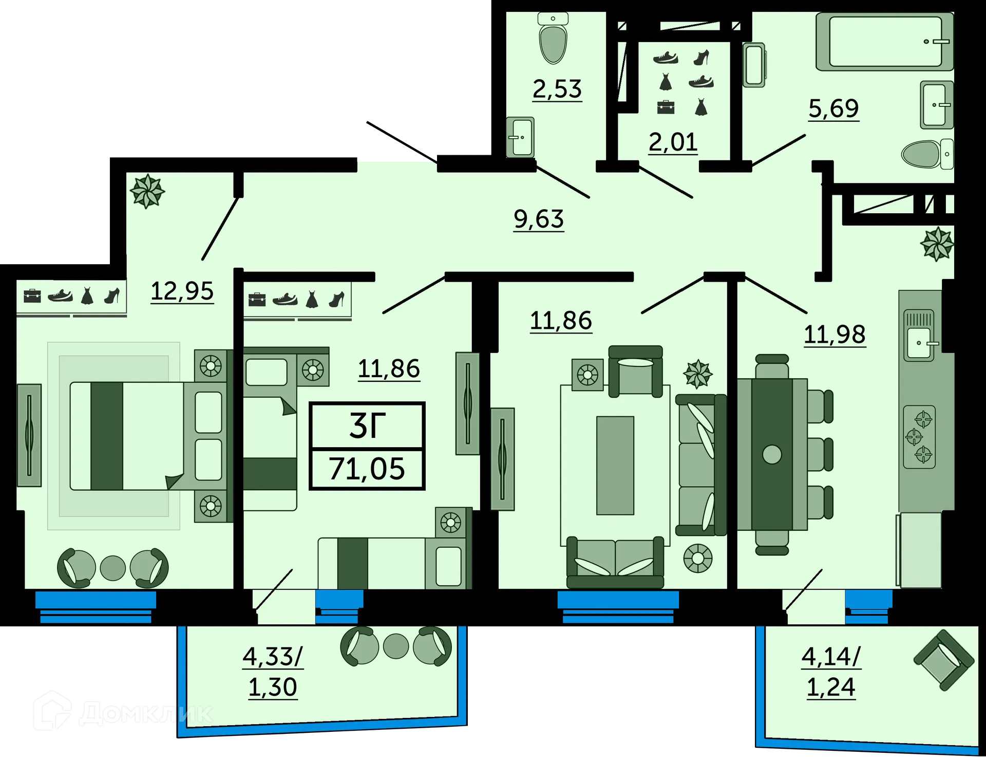 Фото квартиры в ЖК Город у Реки