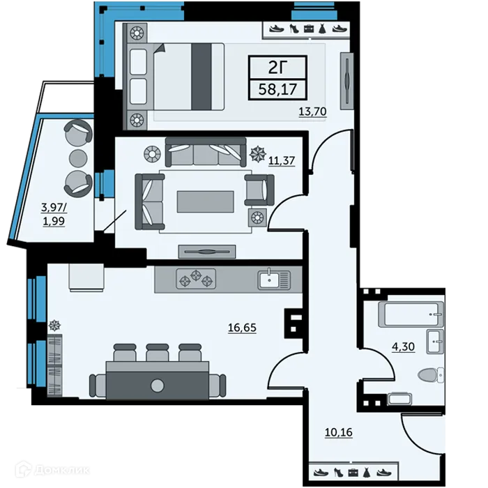 Фото квартиры в ЖК Город у Реки