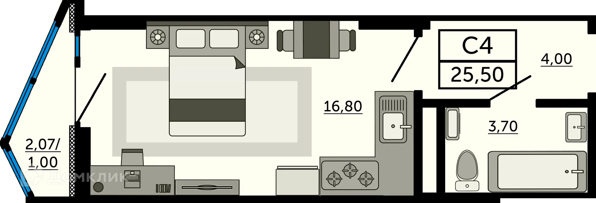 Фото квартиры в ЖК"Акватория"