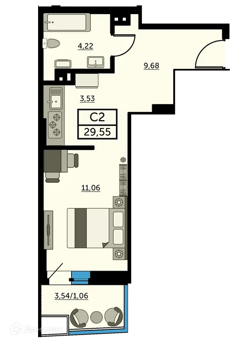 Фото квартиры в ЖК Город у Реки