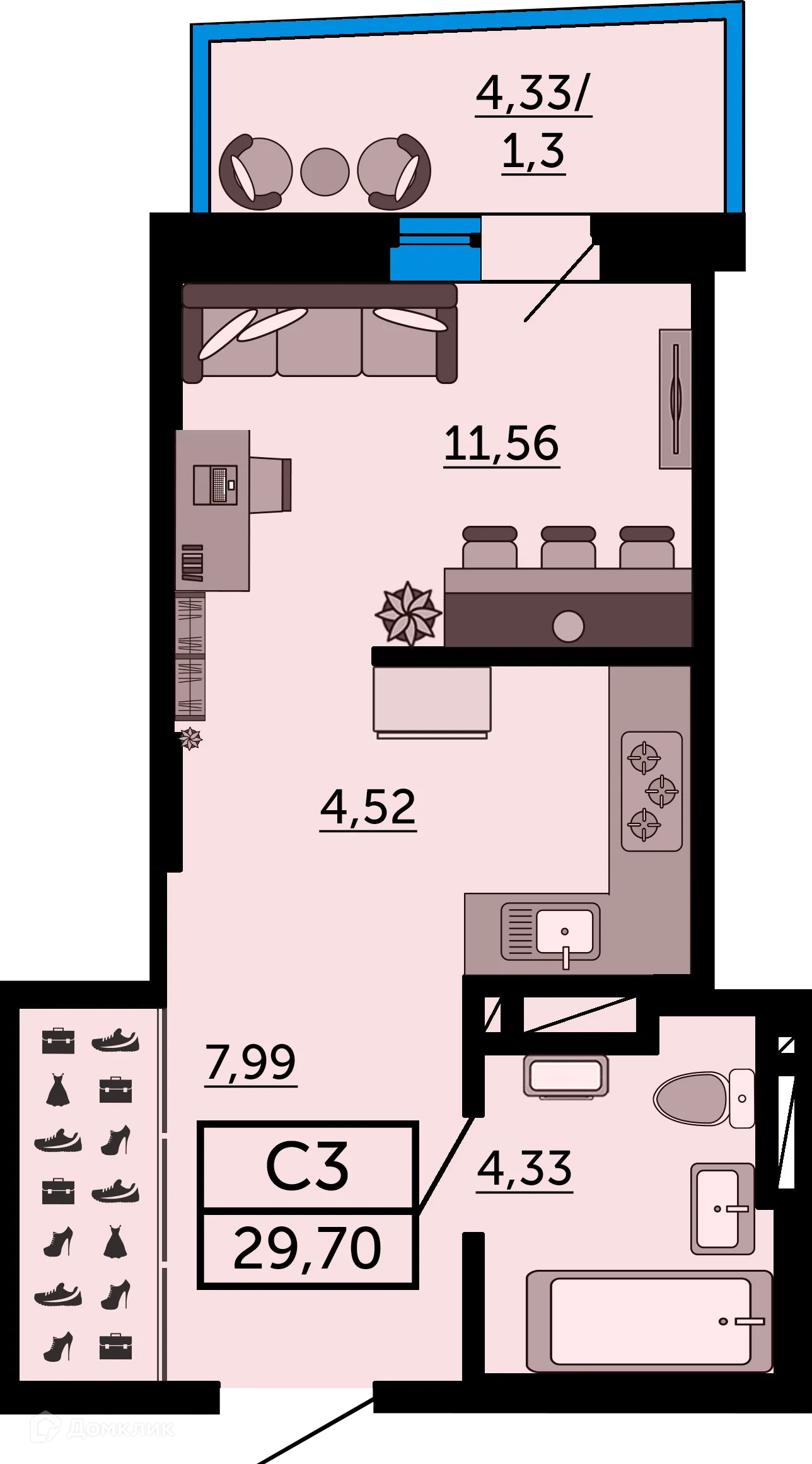 Фото квартиры в ЖК Город у Реки