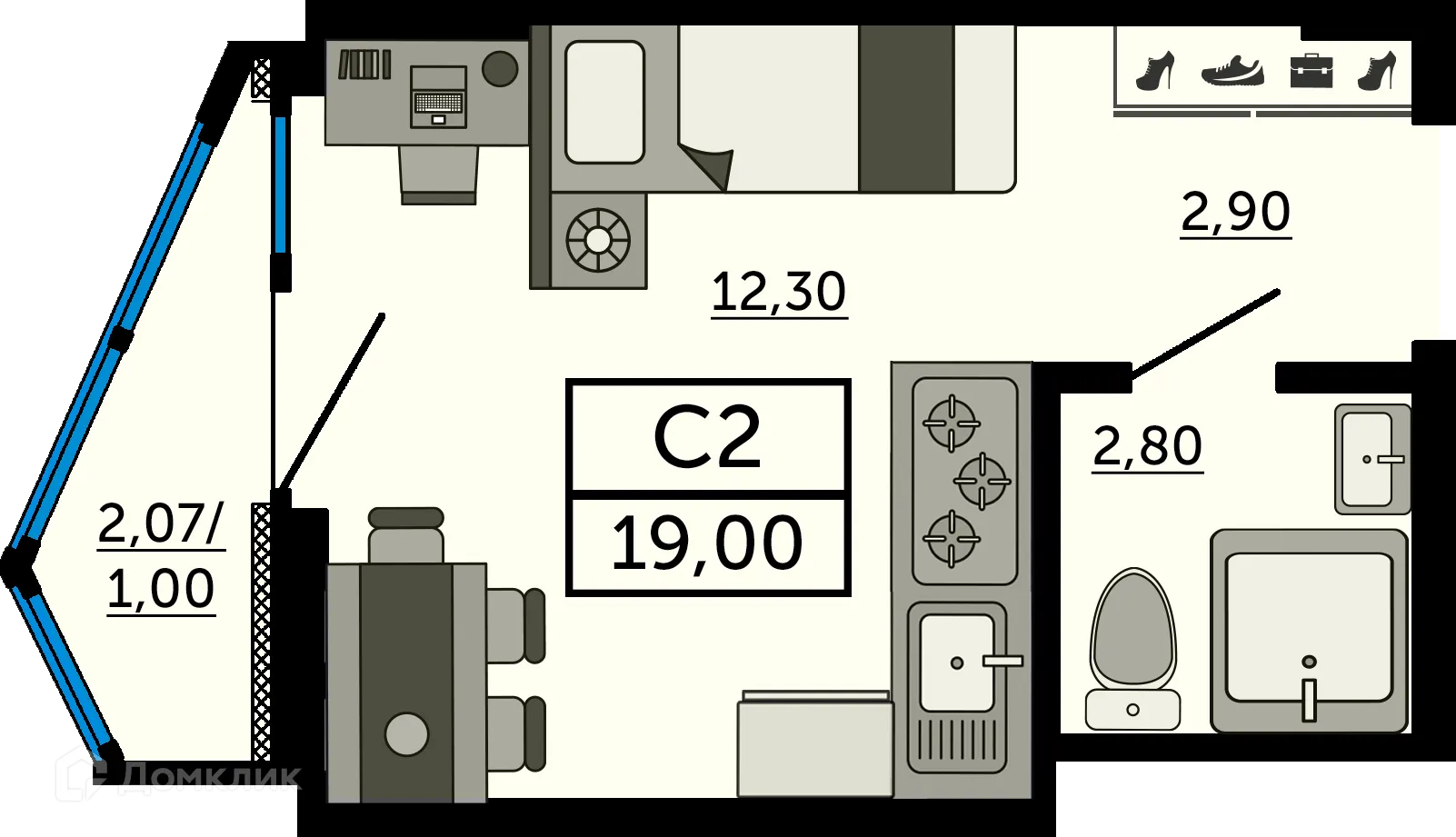 Фото квартиры в ЖК"Акватория"