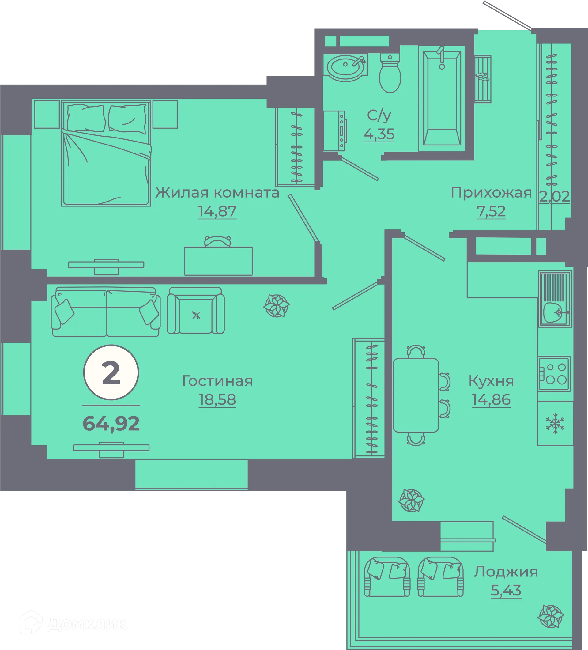 Фото квартиры в ЖК Сокольники