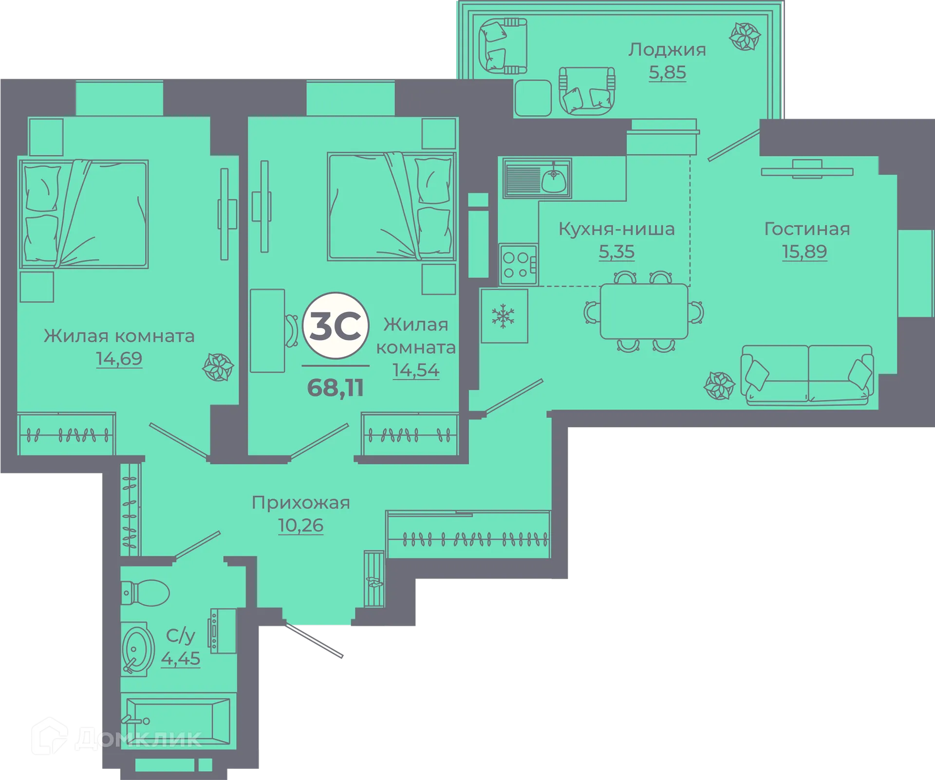 Фото квартиры в ЖК Сокольники