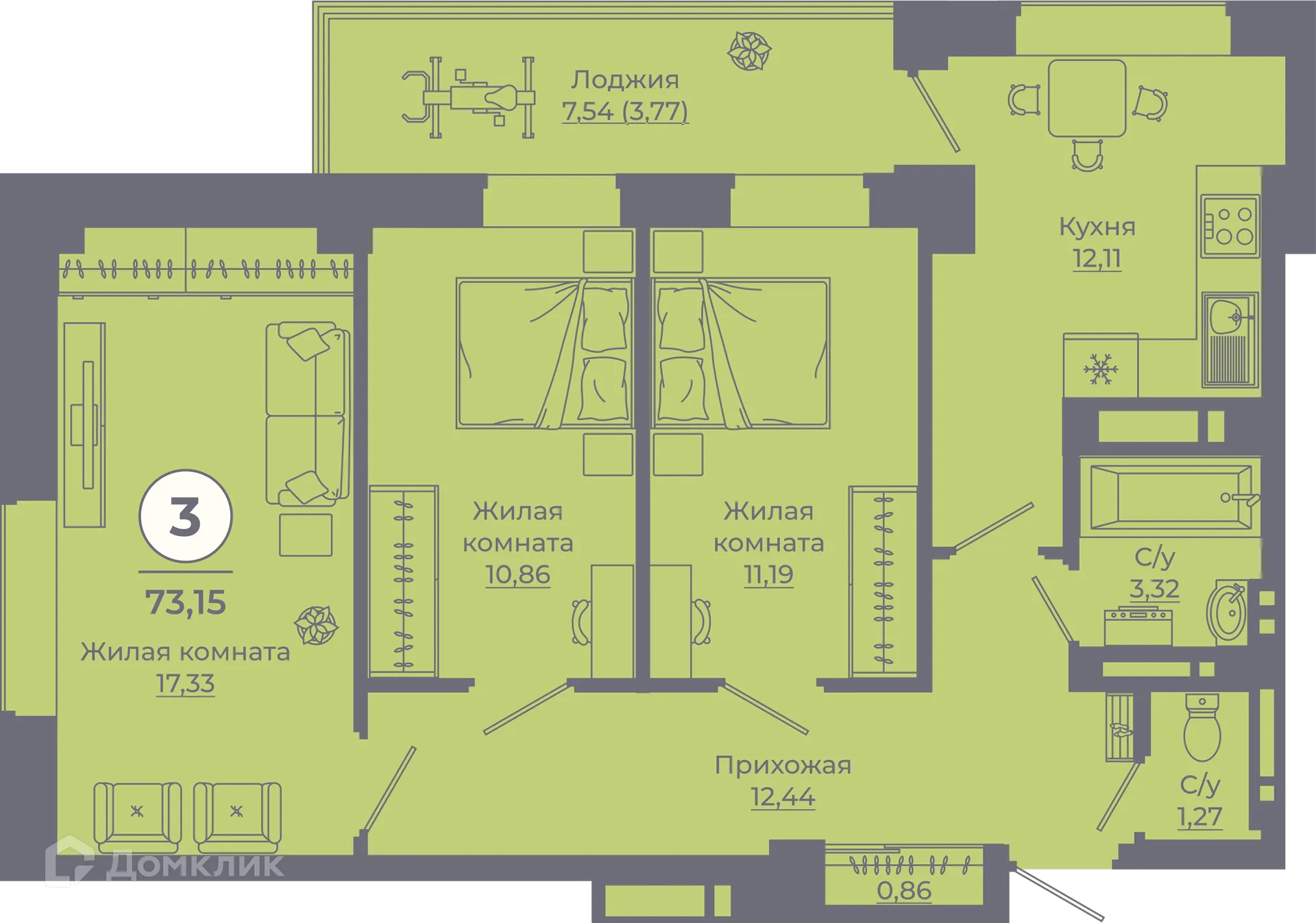 Фото квартиры в ЖК Сокольники