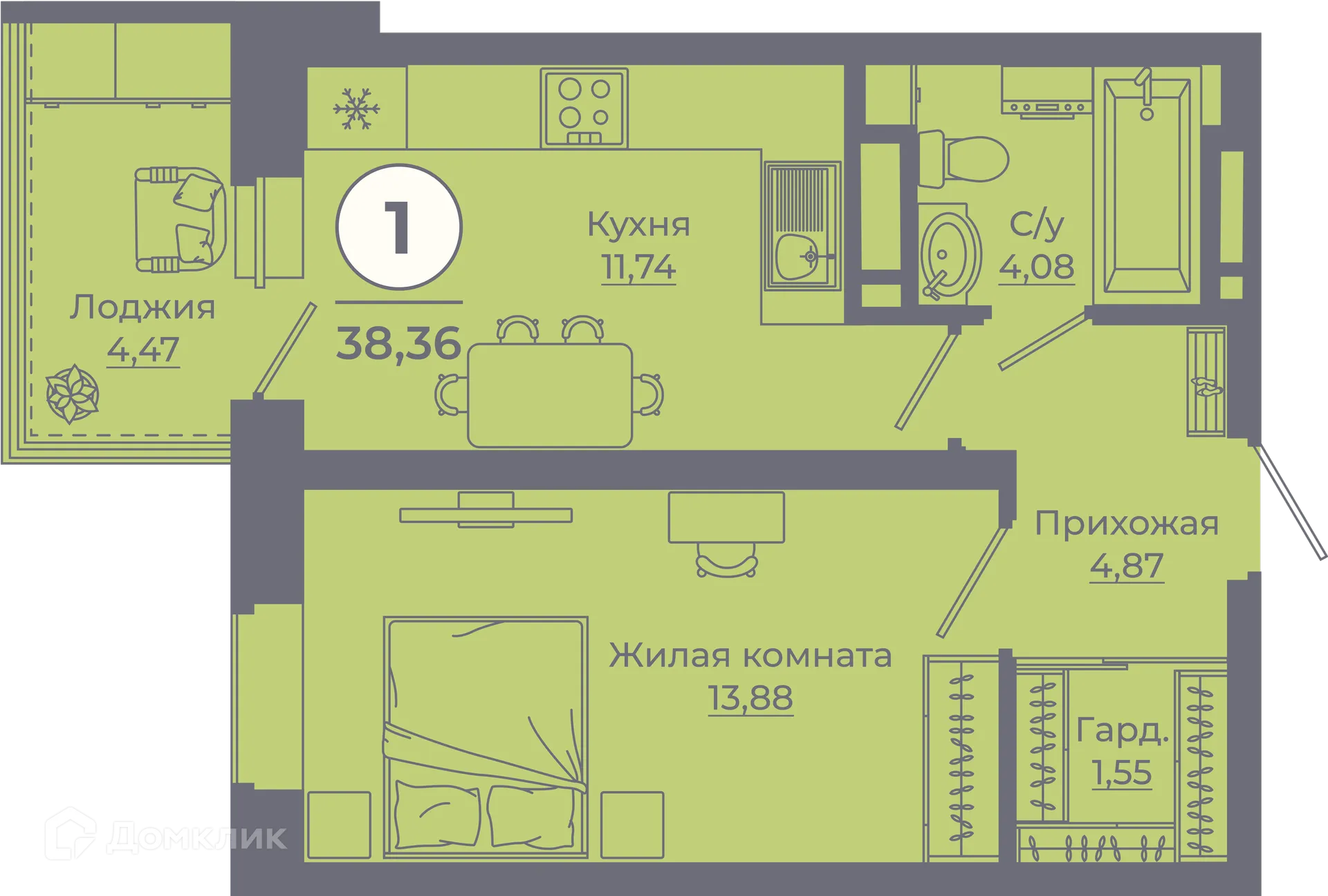 Фото квартиры в ЖК Сокольники